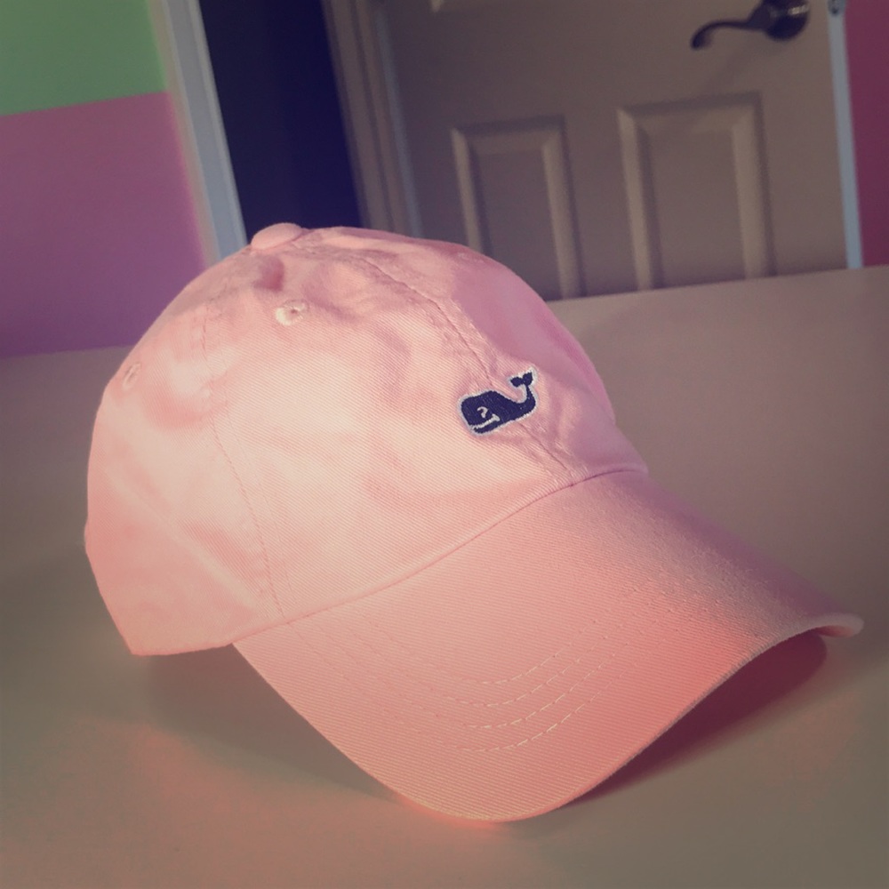 Vineyard Vines Pink Whale Logo Baseball Hat🐳💕